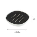 4 of 4:Bath Bliss 2 Tone Contemporary 4 Piece Bathroom Ensemble, Black & White 