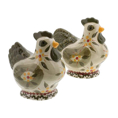 1 of 1:Temp-Tations Old World Hen Salt And Pepper Shaker Set, Olive Green 