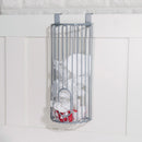 2 of 3:Home Basics Steel Over the Cabinet Bag Organizer, Silver, 15x6x3 Inches 