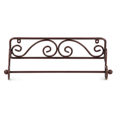 4 of 7:Home Basics Scroll Collection Steel Wall Mounted Paper Towel Holder, Bronze 