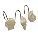 1 of 1:Popular Bath Sea Shell Resin Shower Curtain Hooks, Ivory, 12 Pack 