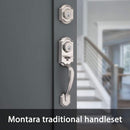 2 of 8:Kwikset Montara Single Cylinder Handleset With Juno Knob Featuring SmartKey, Satin Nickel 