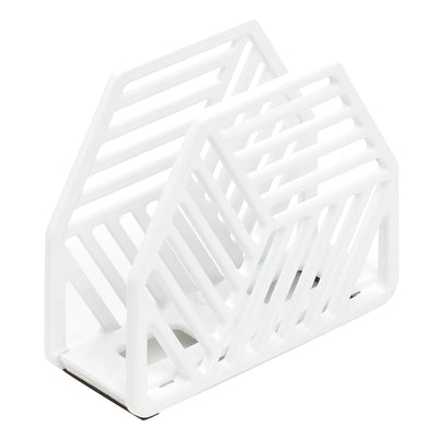 1 of 4:Home Basics Cast Iron Lines Design Napkin Holder, White, 5.5x2x4.75 Inches 