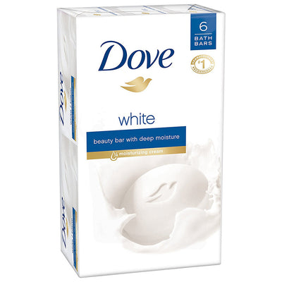 1 of 1:Jabón en barra Dove Beauty con humedad profunda, blanco, 4 onzas, paquete de 6 