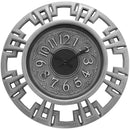 1 of 1:Premius Large Decorative Industrial Wall Clock, Silver, 16 Inches 