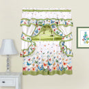 1 of 3:Juego de cortinas de cocina con estampado de mariposas, 3 piezas, verde, 57 x 36 pulgadas 