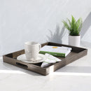 4 of 4:Home Basics Rustic Wood Like Serving Tray, Ash, 13x18 Inches 
