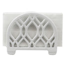 4 of 8:Porte-serviettes en fonte Home Basics, collection Iris, blanc 
