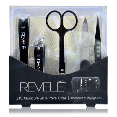 1 of 1:REVELE 5-Piece Manicure Set and Travel Case 