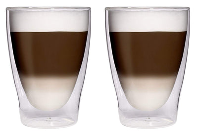 3 of 5:Circleware Thermax Tazas de café con leche de vidrio aislado de doble pared, 2 piezas, 10.4 onzas 