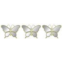 1 of 1:Premius 3 Piece Butterfly Mirror Set Wall Decor, Champagne,10 Inches, 30 Inches Overall 