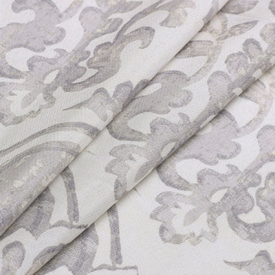 4 of 5:Dorsett Damasco Impreso Cortina de Ducha, Gris, 70x72 Pulgadas 