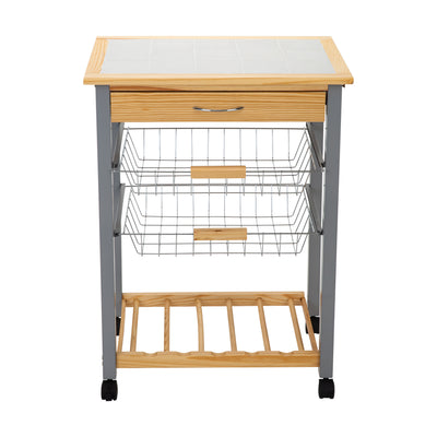 4 of 4:Neu Home Carro de Cocina con Ruedas y Botellero 