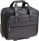 1 of 4:Kenneth Cole Reaction Leather Dual Compartment Wheeled Laptop Portfolio Bag, Black 