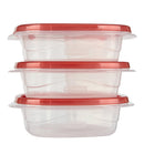 4 of 4:Bols à collation compartimentés Rubbermaid Take Along, rouge piment, 2,2 tasses, 3 unités 