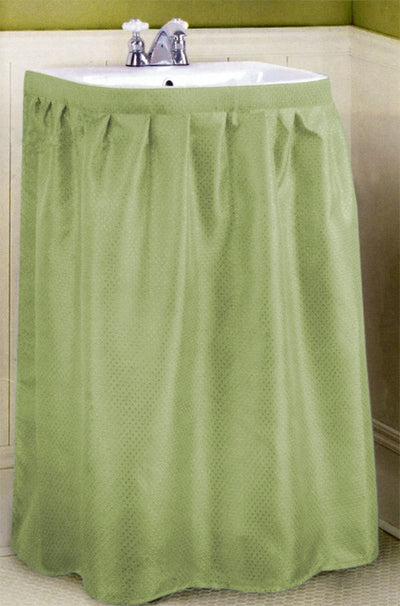 1 of 1:Dobbie Fabric Sink Skirt Sage - 55.5x35.5 
