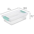 3 of 3:Sterilite Stackable Small Clip Box Container With Latches, Clear, 3x11x3 Inches 