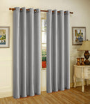 1 of 5:Melanie Faux Silk Grommets Window Panel, Silver, 55x95 Inches 