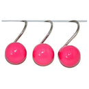 1 of 2:Home Spa Poly Resin Ball Shower Curtain Hooks, Hot Pink, 12 Pack 