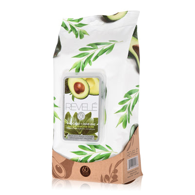 1 of 1:REVELE Avocado And Olive Leaf Makeup Remover Wipes, 60 Count 