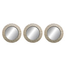 1 of 1:Ensemble de 3 miroirs mosaïques PREMIUS, champagne, 76 x 28 cm (30 x 11 po) 