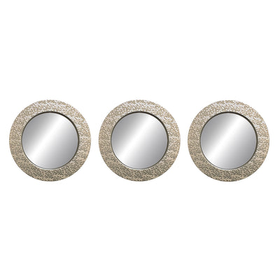 1 of 1:Ensemble de 3 miroirs mosaïques PREMIUS, champagne, 76 x 28 cm (30 x 11 po) 