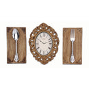 1 of 2:Juego de reloj de pared de cocina Premius con detalles, marrón claro, 14 x 10 pulgadas 