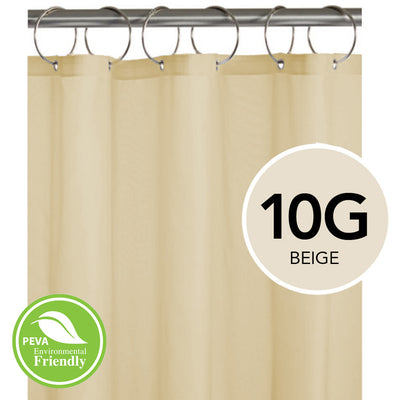 1 of 1:Bath Bliss Splash Guard Hotel Weight PEVA Shower Curtain Liner, Beige, 70x72 Inches 
