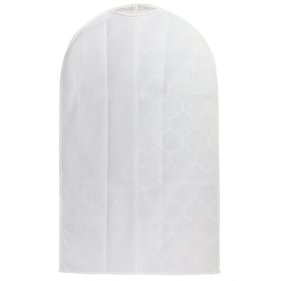 2 of 4:Home Basics Arabesque - Bolsa de tela no tejida con ventana transparente, color blanco 