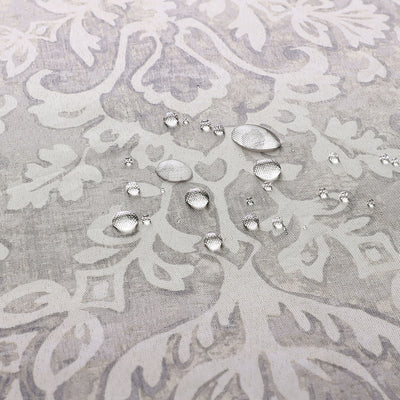 3 of 5:Dorsett Damasco Impreso Cortina de Ducha, Gris, 70x72 Pulgadas 