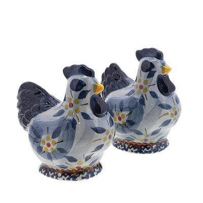 1 of 1:Ensemble salière et poivrière Temp-Tations Old World Hen, bleu 