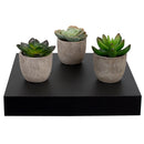 3 of 5:Home Basics Decorative Square Wood Floating Shelf, Black, 9x9x1.5 Inches 