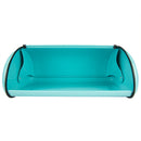 3 of 6:Home Basics Panera de acero con tapa enrollable, turquesa 