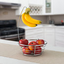3 of 4:Home Basics Chrome Plated Steel Fruit Basket with Banana Tree 