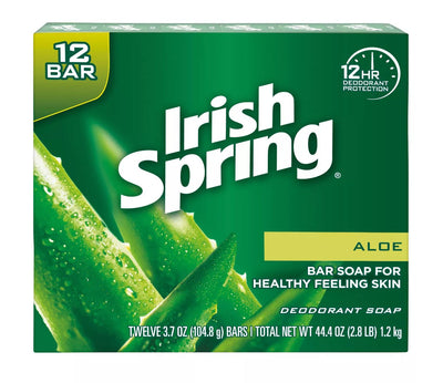 1 of 1:Irish Spring 12-Pack Aloe Deodorant Bar Soap, 3.5 Ounces 