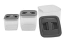 2 of 2:Kitchen Details 3-piece Airtight Storage Canister Set, Gray, Square 