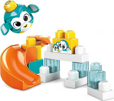4 of 8:Mega Bloks Peek A Blocks Penguin Slide with Big Building Blocks, Building Toys for Toddlers (14 Pieces) 