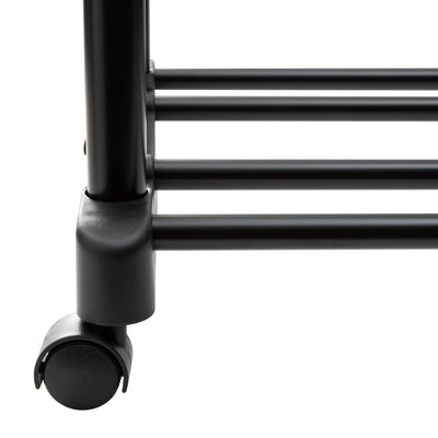 4 of 4:Neu Home Double Adjustable Garment Rack, Black, 67x33x21 Inches 