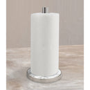 2 of 2:Porte-essuie-tout rond PREMIUS avec base en verre blanc et marbre, finition satinée 