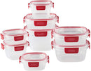 2 of 7:Boîte de conservation alimentaire Rubbermaid Easy Find Lids Tabs, lot de 16 pièces, transparente avec languettes rouges 