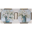 1 of 1:Ensemble de 2 toiles encadrées de qualité supérieure, composition florale, 30,5 x 30,5 cm 