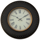 1 of 1:Premius Large Decorative Beaded Wall Clock, Dark Brown, 16 Inches 