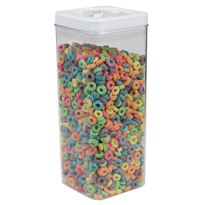 1 of 6:Home Basics Twist N’ Lock Square Food Storage Canister, Clear, 3.1 Liters 