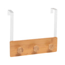 1 of 4:Simplify Bamboo Over the Door 3 Hook Rack, White 