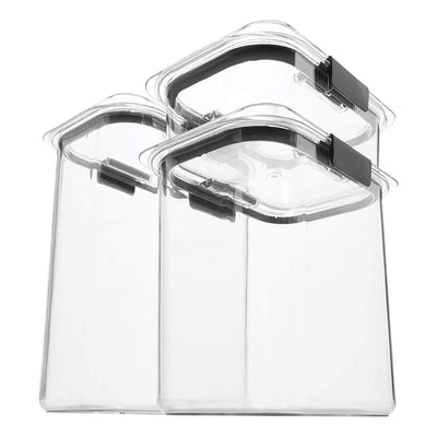 2 of 6:Rubbermaid Brilliance 3-Piece Pantry Organization Containers Set, Clear, 16, 12, 3.2 Cups 