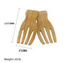 3 of 3:Home Basics Bamboo Salad Tongs, Natural, 12 Inches 
