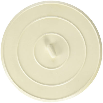 1 of 3:Tapón para fregadero con ventosa plana Aqua Plumb, blanco, 5 x 5 pulgadas 