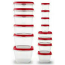 2 of 3:Boîtes de conservation Rubbermaid avec couvercles faciles à trouver, rouge-transparent, 24 pièces 