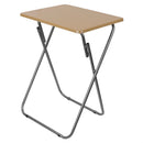 4 of 7:Home Basics Multi-Purpose Foldable Table, Natural, 19x15x26 Inches 