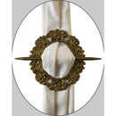 1 of 1:Premius Rose Oval decorativa un par de corbatas para cortina, antiguo, 7 x 8 pulgadas 